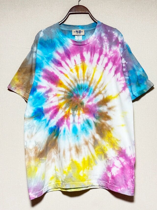 Appare!　タイダイTシャツ タイダイ Tシャツ Lサイズ カラフル スパイラル Hippies Dye HD24-60