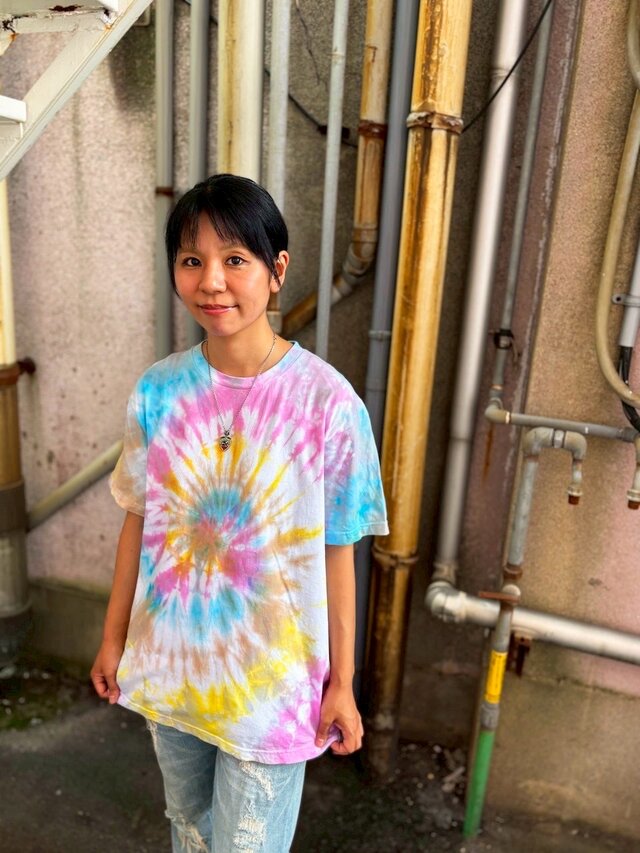 タイダイ Tシャツ Lサイズ カラフル スパイラル Hippies Dye HD24-60