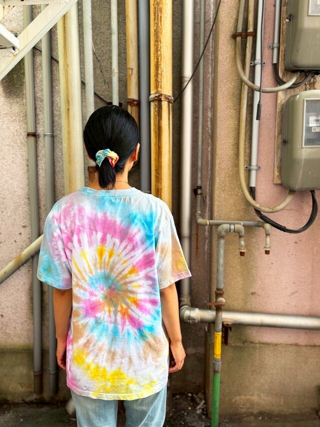 タイダイ Tシャツ Lサイズ カラフル スパイラル Hippies Dye HD24-60