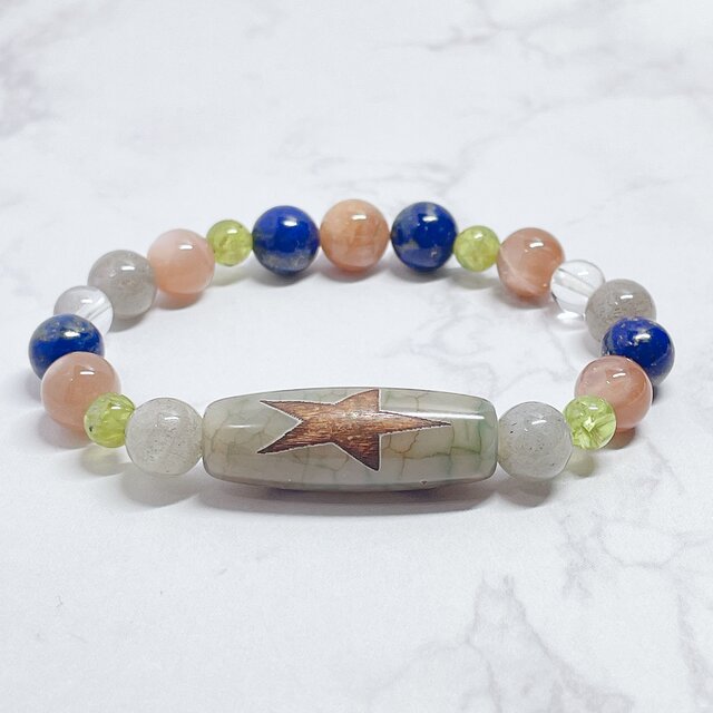 1点限定❗️新しい自分へステップアップ◎日月星天珠・ラブラドライト