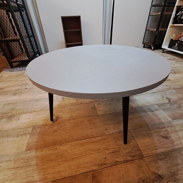 オーダー専用｜直径80cm｜円形｜ラウンドテーブル｜薄塗りモルタル 円形｜ラウンドテーブル｜薄塗りモルタル｜ダイニングテーブル