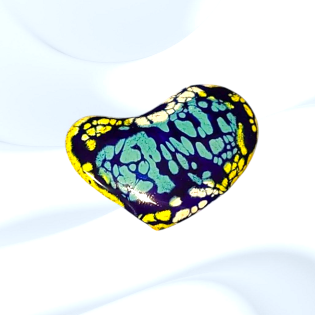 葉っぱ状の七宝焼、手描き 葉っぱ状の七宝焼、手描き 葉っぱ状の七宝焼、手描き