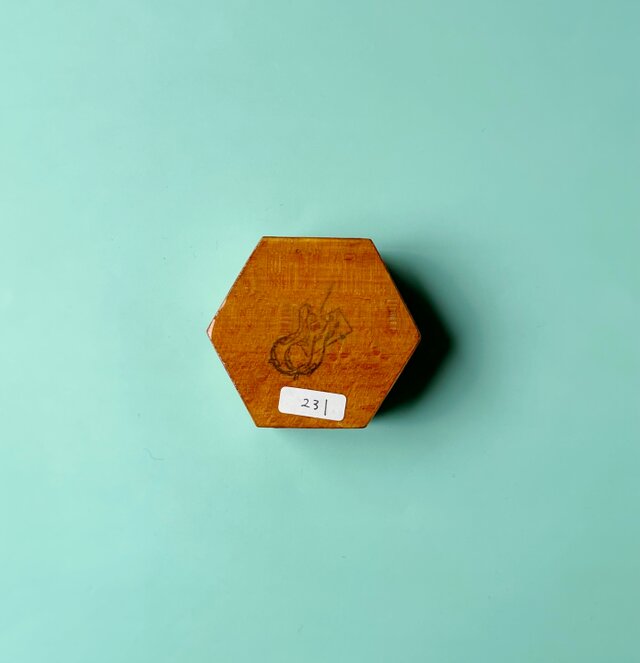ペルシャの象嵌細工（寄木細工）小箱 宝石箱 六角形 ミニサイズ【KHA