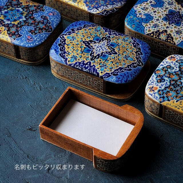 ペルシャの象嵌細工（寄木細工）小箱 宝石箱 引出しタイプ 長方形