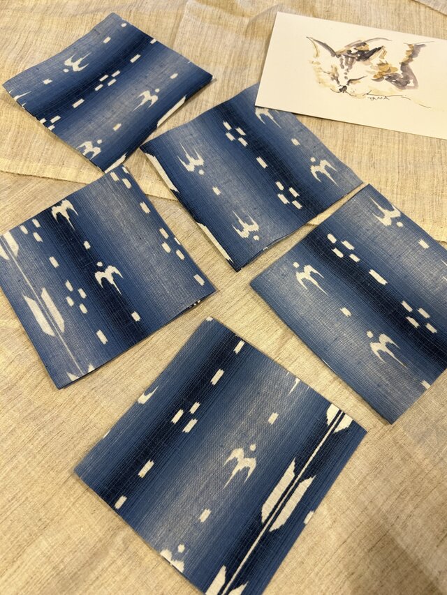 唯屋オリジナルコースターツバメに矢羽模様