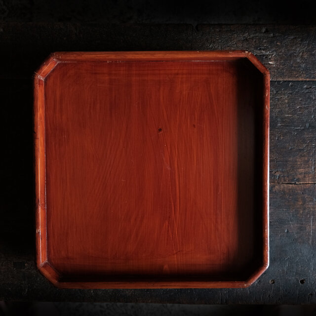 鮮やかな色合い◆木目も素敵。漆塗り日光膳　古物　古民家　骨董・antiques　明治期 i5