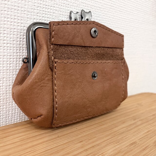 ぱかっと開くとお部屋が3つの親子がまぐち♪外ポッケが付いた
