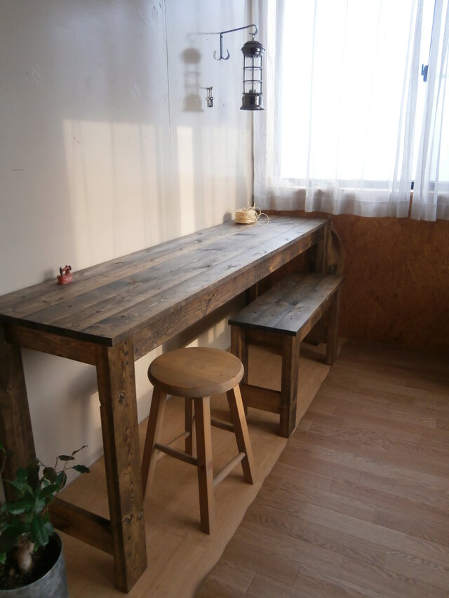 ハンドメイド ミシン台・作業机 アンティーク 180ｃｍ 【 EB 】