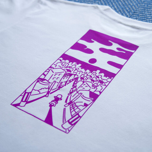 手刷り】夜ノTシャツ〈 PM 6: 00 〉｜シルクスクリーンプリント｜半袖