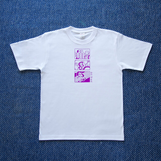 手刷り 個人作家 Tシャツ シルクスクリーン 手刷り】夜ノTシャツ〈 PM 6: 00 〉｜シルクスクリーンプリント｜半袖