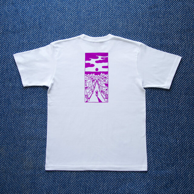 手刷り】夜ノTシャツ〈 PM 6: 00 〉｜シルクスクリーンプリント｜半袖
