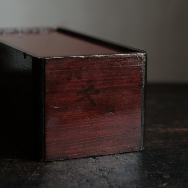 深く美しい色味◇味のある野弁当の木箱 ディスプレイボックスなどに