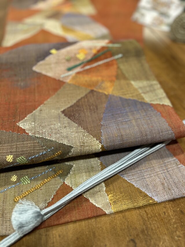 紬かがり帯　新古品