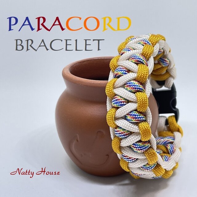ブレスレット PARACORD パラコード パラシュート アウトドア ロープ キャンプ 防災 手編み 送料無料