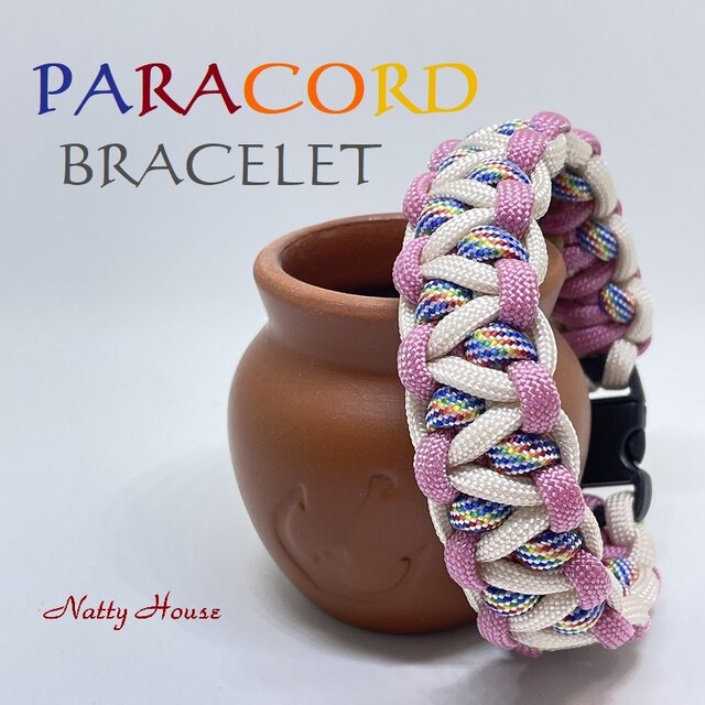 ブレスレット PARACORD パラコード パラシュート アウトドア ロープ キャンプ 防災 手編み 送料無料