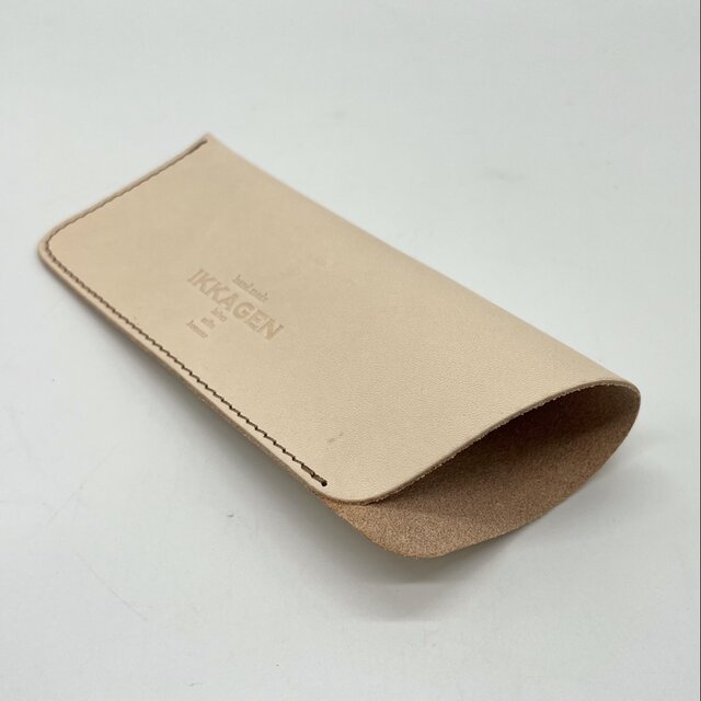 レザーメガネケース（ハンドメイド／コンパクト／裏地なし／ギフト対応