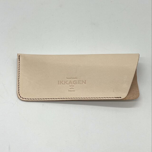 レザーメガネケース（ハンドメイド／コンパクト／裏地なし／ギフト対応