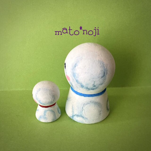 動物マトリョーシカ もふもふワンコさん 親子マト 2人組 | iichi 日々