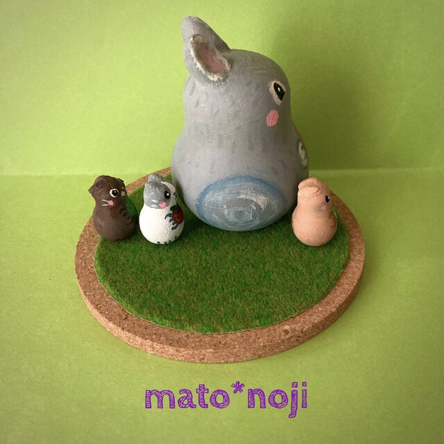 動物マトリョーシカ チビうさぎ3匹inママうさぎさん 親子マト | iichi