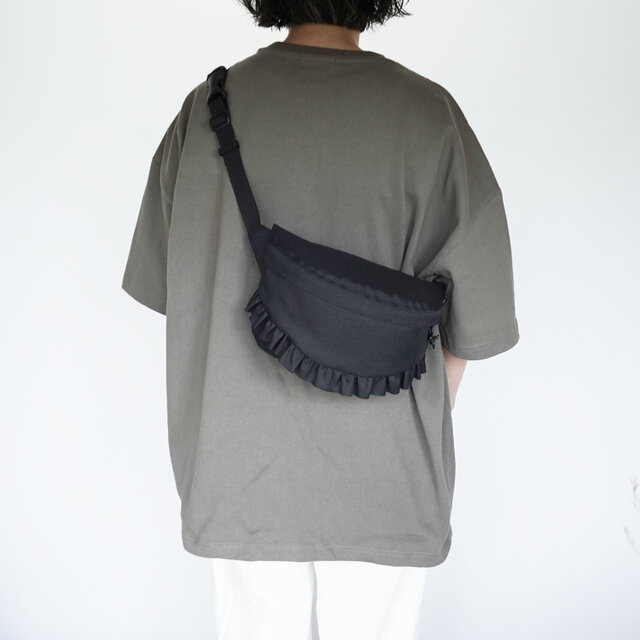 Lサイズ】旅行OK！撥水CORDURA®フリルバッグ｜軽量2WAY〈背面ポケット