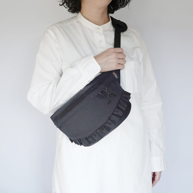 Lサイズ】旅行OK！撥水CORDURA®×フリル｜軽量2WAYショルダー＆ボディ