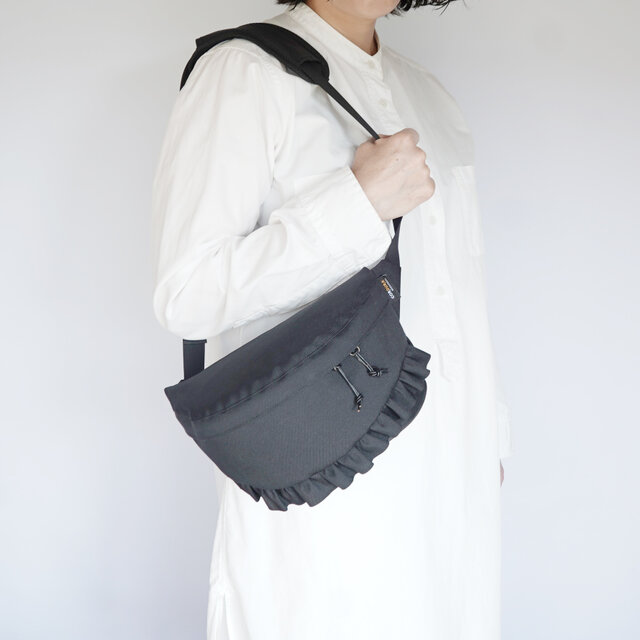 Lサイズ】旅行OK！撥水CORDURA®×フリル｜軽量2WAYショルダー＆ボディ