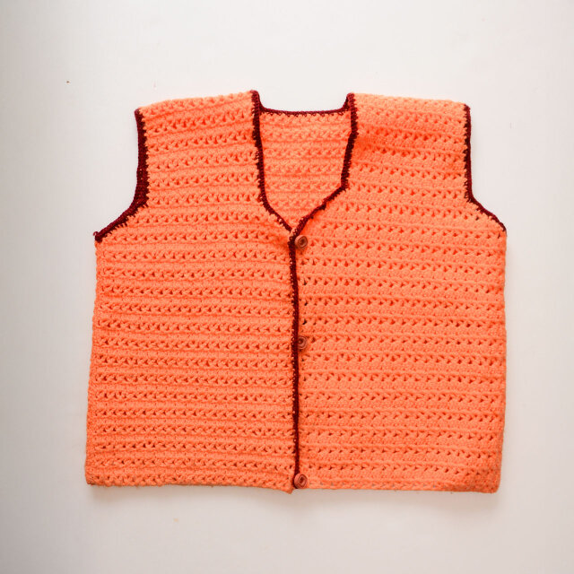 希少 ハンドメイド作品 【160×185】 昭和レトロ ビンテージ ニットラグ