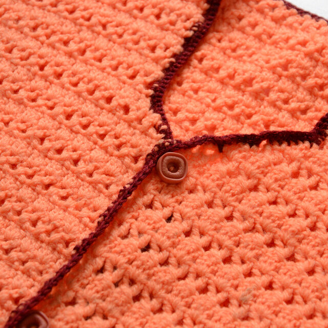 希少 ハンドメイド作品 【160×185】 昭和レトロ ビンテージ ニットラグ