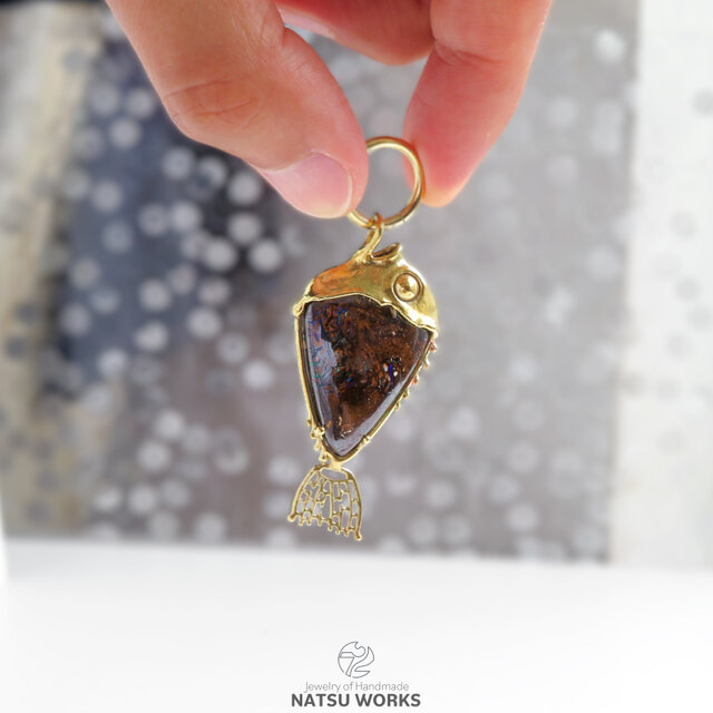 ボルダー オパール フィッシュ チャーム / Boulder Opal Fish charms