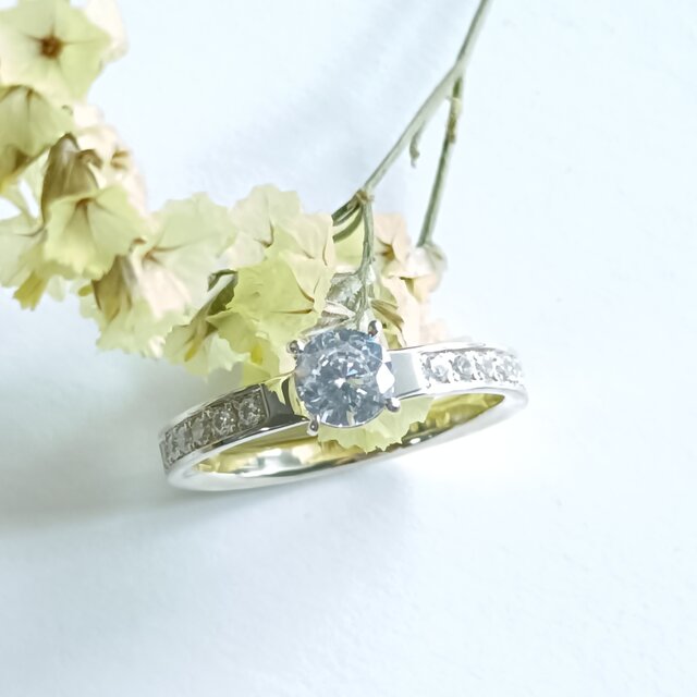 [SV925]　Sekka-雪華-　雪の結晶　エンゲージリング　婚約指輪　プロポーズリング　エタニティ　ハーフエタニティ　