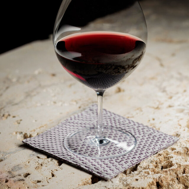 刺し子コースター パープル