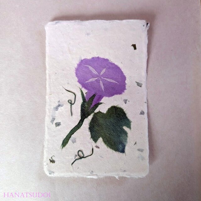 朝顔ちぎり絵カード 手作りキット