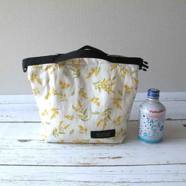 受注生産〕洗える！ショートランチバッグ 保温 保冷 （ミモザ オックス
