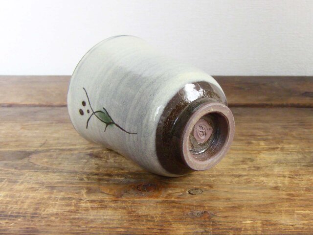 イッチン角瓶〕湯町窯 イッチン角瓶〕湯町窯