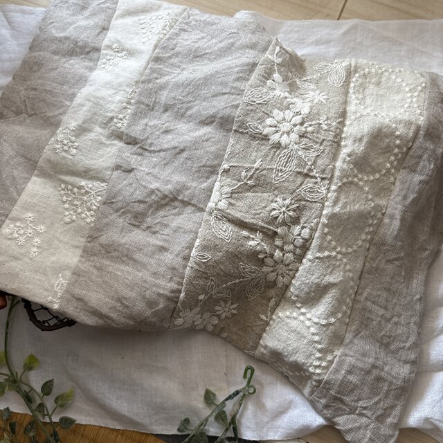 ハンドメイド♪ナチュラル色cottonリネンパッチ♪ピンタック袖OP♪ 最大700円OFFクーポン幅広 130～145cm 綿麻 キャンバス ハーフリネン 無地 生地 全14色 ■ mymama コットンリネン リネン  布 くすみカラー 広幅 パンツ スカート 手芸 手作り ハンドメイド ■ | 手作り工房MYmama（エムワイママ）