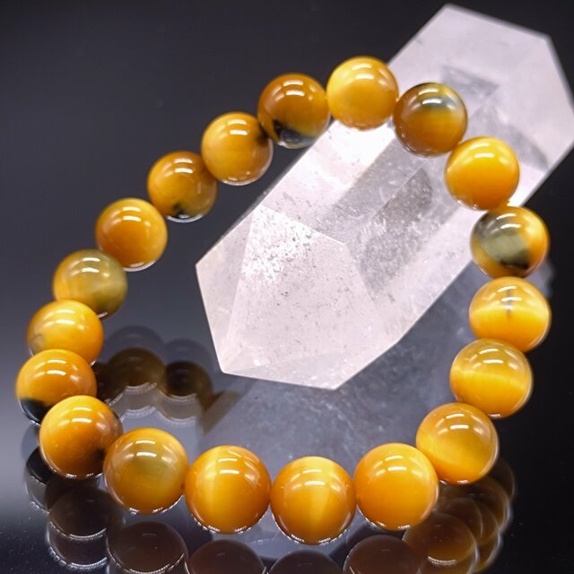 タイガーアイ 10mm (ゴールド・ブルーグレー)ブレスレット