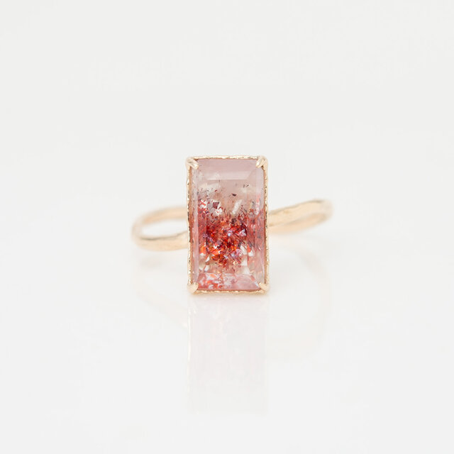 【1点もの】レピドロクロサイトインクォーツ K10YG リング