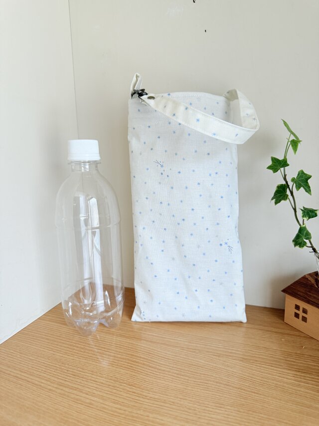 マイクロファイバー×防水コットン素材のバッグ（折り畳み傘、ペットボトル入れに）デコレクションズ・流れ星