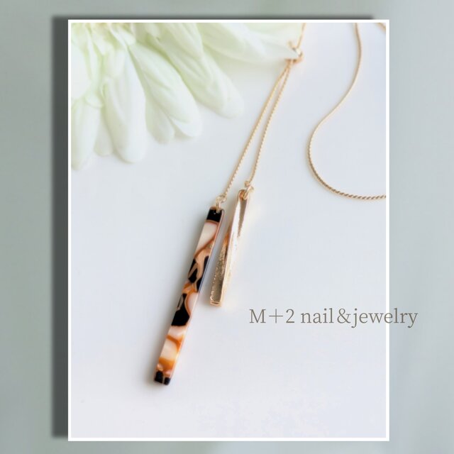 送料無料◇stylish marble stick　ロング ネックレス