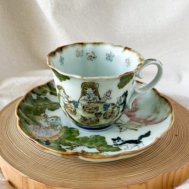 チコロット❤️すべて手描き❤️染付け❤️大きなかぶ❤️童話