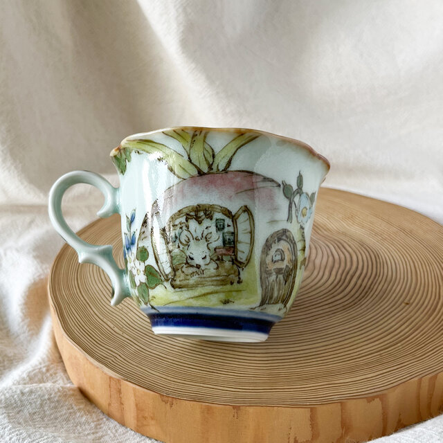 チコロット❤️すべて手描き❤️染付け❤️大きなかぶ❤️童話