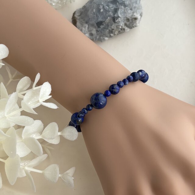 ラピスラズリの天然石ブレスレット ～like lapis lazuli