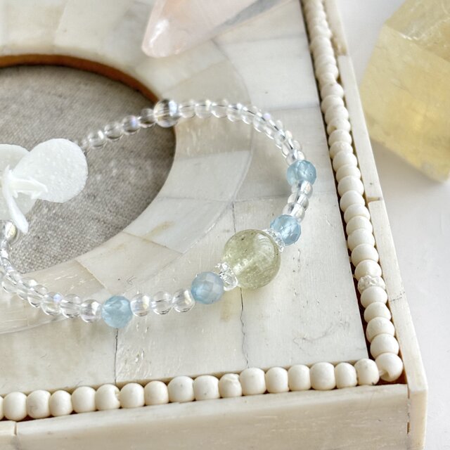 リビアングラス＊アクアマリン＊アクアクリスタル＊水晶の天然石