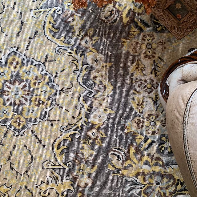 超大判 特大 トルコヴィンテージラグ 278×180スモーキーグレー