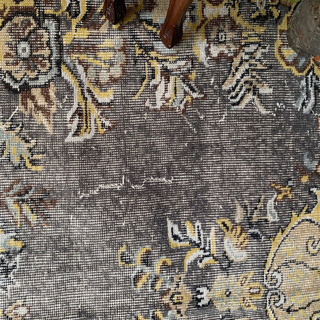ai　超大判　ヴィンテージラグ　トルコラグ 超大判 特大 トルコヴィンテージラグ 278×180スモーキーグレー