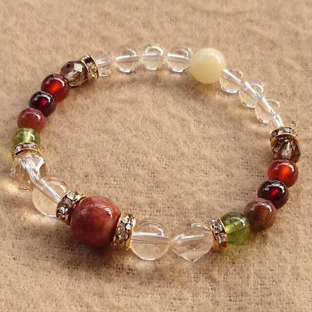 智慧を備えて最も幸せな人生のルートを選別する｜ローゾフィア（原石由来の傷少しあり）ｘイエロークォーツ（天然色）など