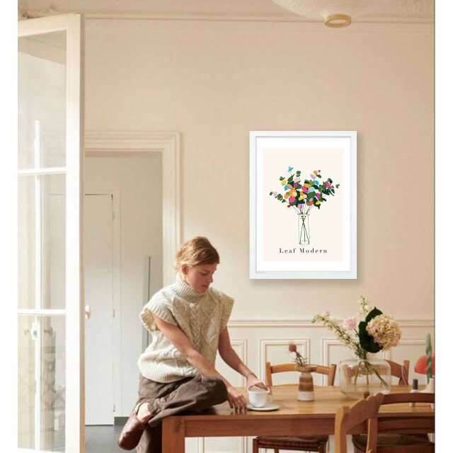 【送料無料】PASTELRIB アートポスター（A4サイズ）#7353 カラーモダン 花 送料無料 イラスト A4〜A0 ポスター アート