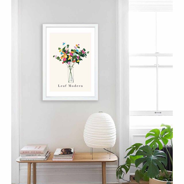 カラーモダン 花 送料無料 イラスト A4〜A0 ポスター アート