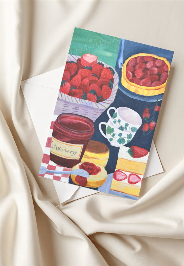 26）イチゴの季節 ポストカード 3枚セット | iichi 日々の暮らしを