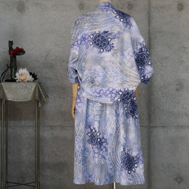 やっちゃん　着物リメイクワンピース　ボレロ付き やっちゃん様専用 着物リメイクワンピース ボレロ付き - メルカリ
